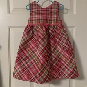 Gymboree Toddler Girls Dress Cheery All The Way Pink Plaid Holiday 2011 Size 3T